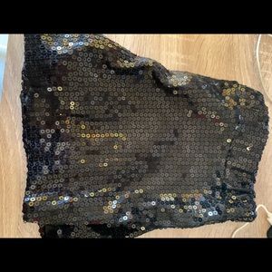 Sequin black shorts